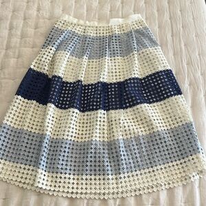 Club Monaco Eyelet Knee-length Skirt